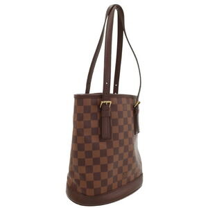 Louis Vuitton Brown Marais Damier Shoulder Bag Bucket Ebene
